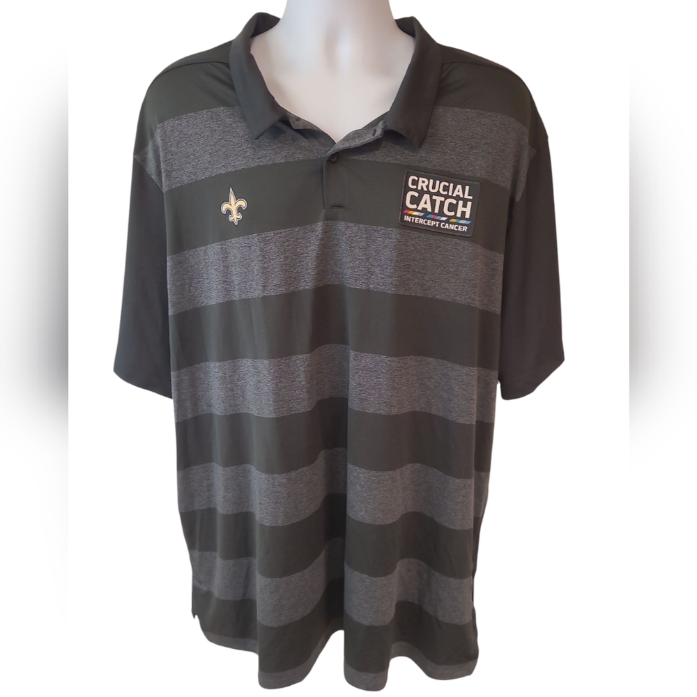 Men's Saints NFL On-Field Apparel Nike Dri-Fit Polo Shirt Size 3XL